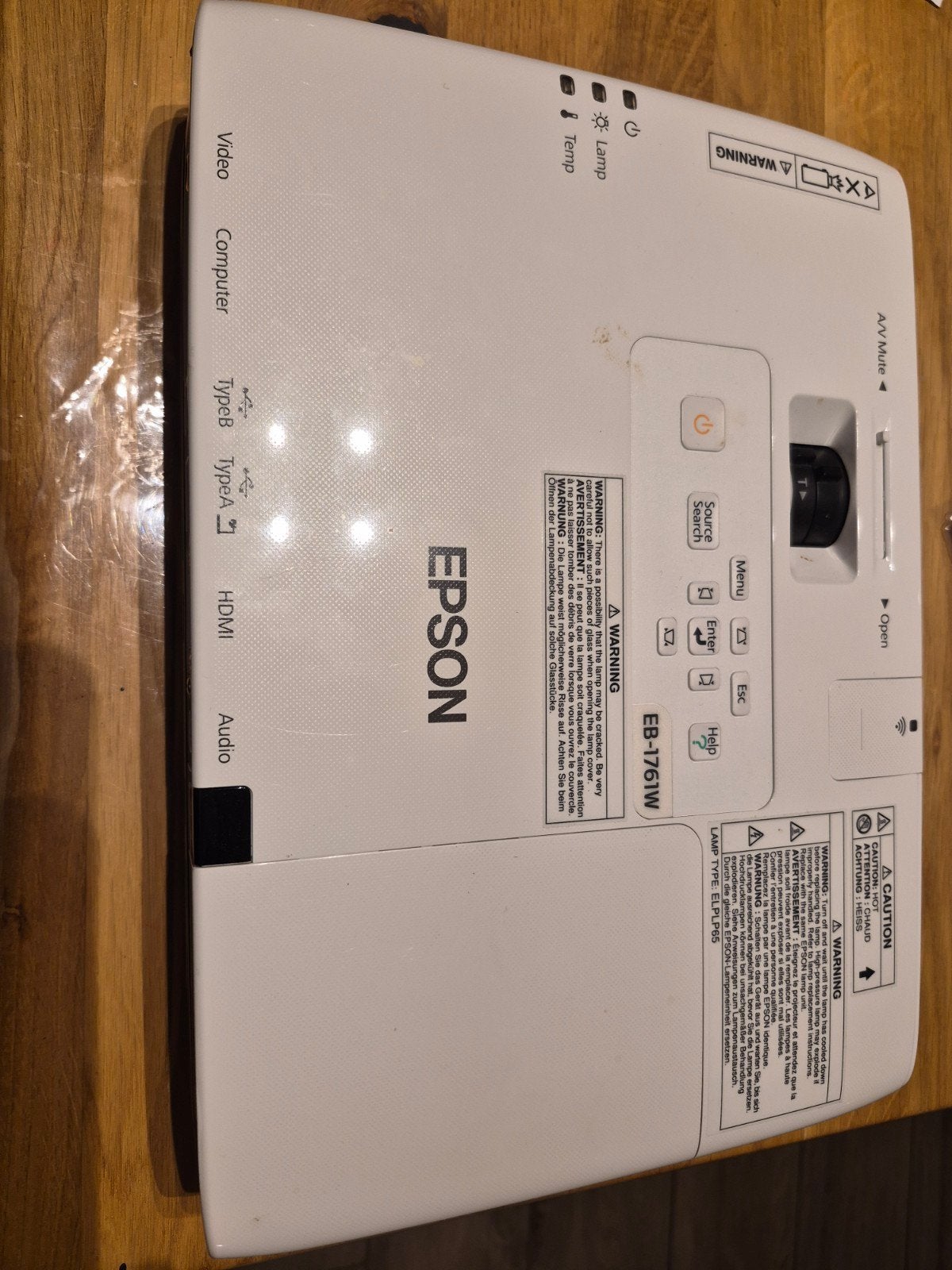 Epson EB-1761W Ultra-Plat Beamer / Projector (HDMI) + Origin, Audio, Tv en Foto, Beamers, Ophalen