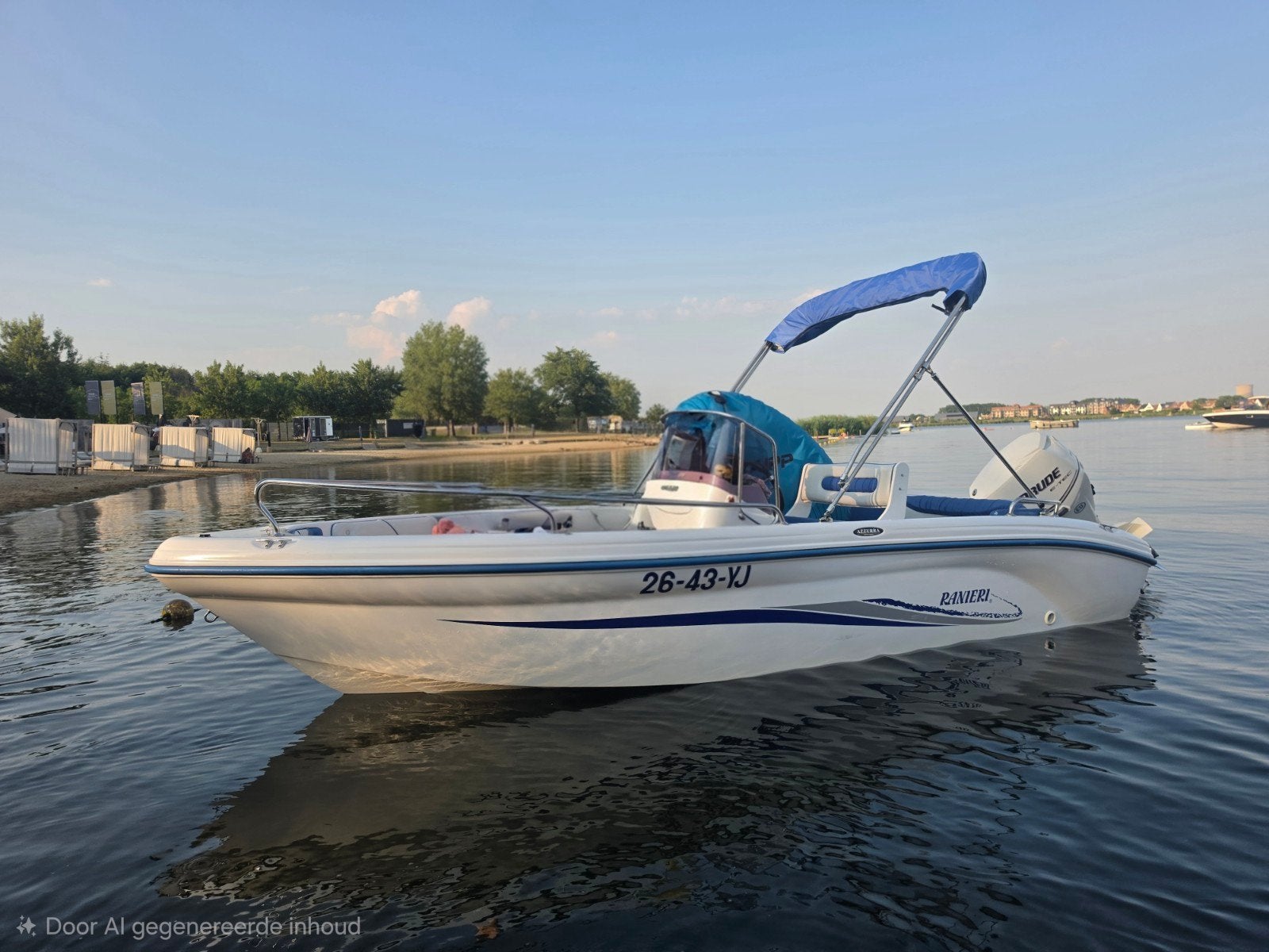 Ranieri Azzurra 75pk evinrude 2010 327 uur, Sports nautiques & Bateaux, Speedboat, Moteur hors-bord, Enlèvement