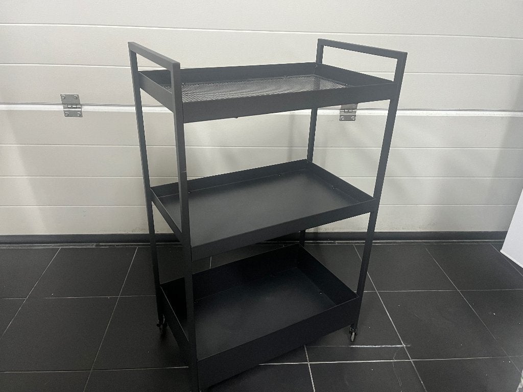 Lade kar op wieltjes / opberg trolley, Ophalen, Zo goed als nieuw, Zwart