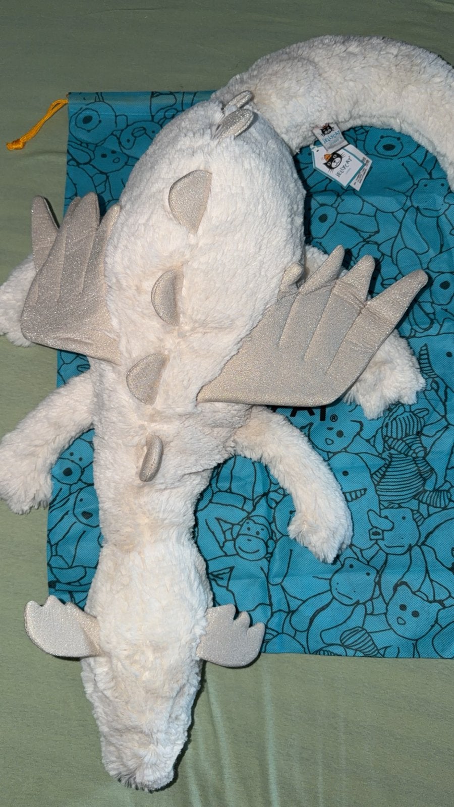 white dragon jellycat, Neuf, Jellycat, Overige karakters, Grand (plus de 80 cm)
