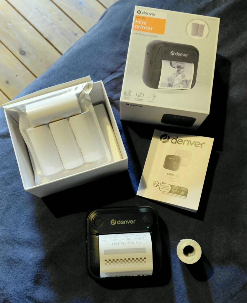Denver mini printer. B8,86cm L8,14cm printpapier 6,3cm, Computers en Software, Printers, Ophalen, Zwart-en-wit printen, Printer