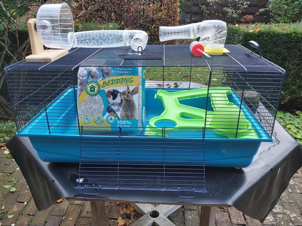 Hamsterkooi Savic met  hamsterspeelgoed en pak hamsterkatoen, Ophalen, Nieuw, Hamster