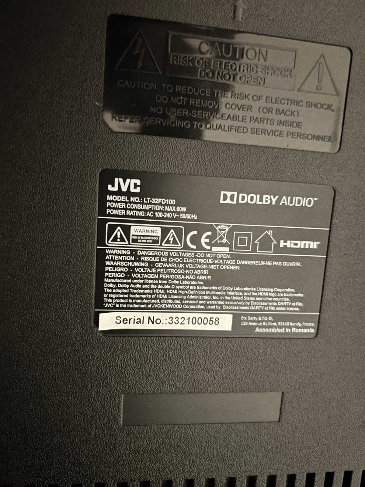 JVC TV LT-32FD100, Audio, Tv en Foto, Televisies, LCD, Zo goed als nieuw, Minder dan 40 cm, Full HD (1080p)
