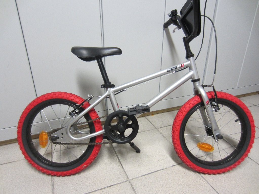 BMX kinderfiets, Fietsen en Brommers, Ophalen, Zo goed als nieuw, Staal, Velgrem