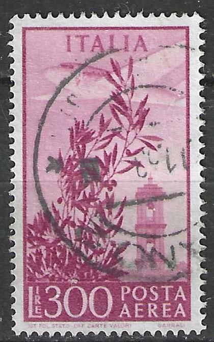 Italie 1948 - Yvert 132PA - Vliegtuig boven Toren (ST), Verzenden, Gestempeld