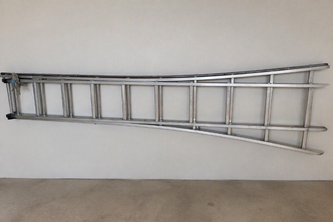 Aluminium uitschuifbare ladder – goede staat, Doe-het-zelf en Bouw, Ophalen, Zo goed als nieuw, Ladder, Opvouwbaar of Inschuifbaar