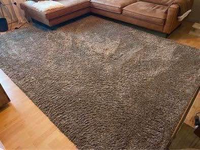Vloerkleed Shaggy Deluxe Taupe 240x340 cm, Ophalen, Gebruikt, Bruin, 200 cm of meer
