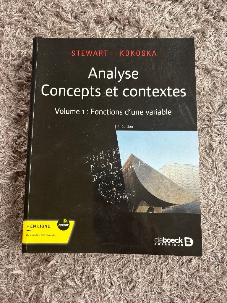 Analyse concept et contextes volume 1, Livres, Enlèvement ou Envoi, Autres niveaux, Comme neuf, De boeck