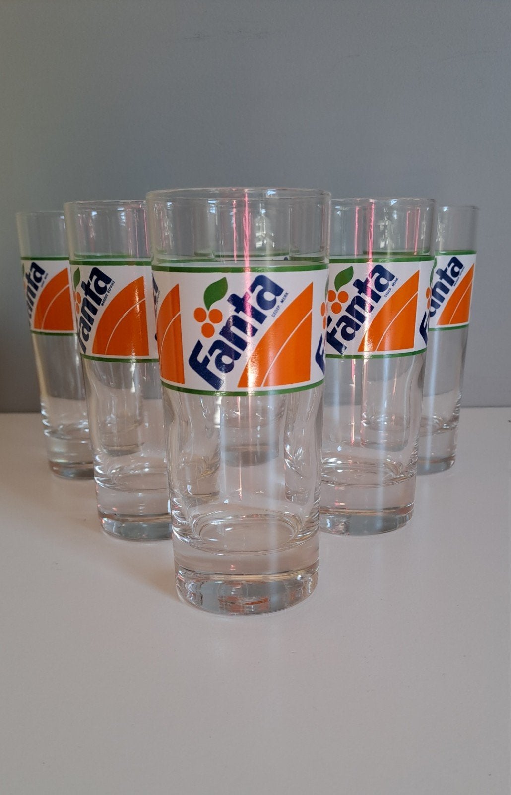 6 verres Fanta  25 cl, Enlèvement ou Envoi