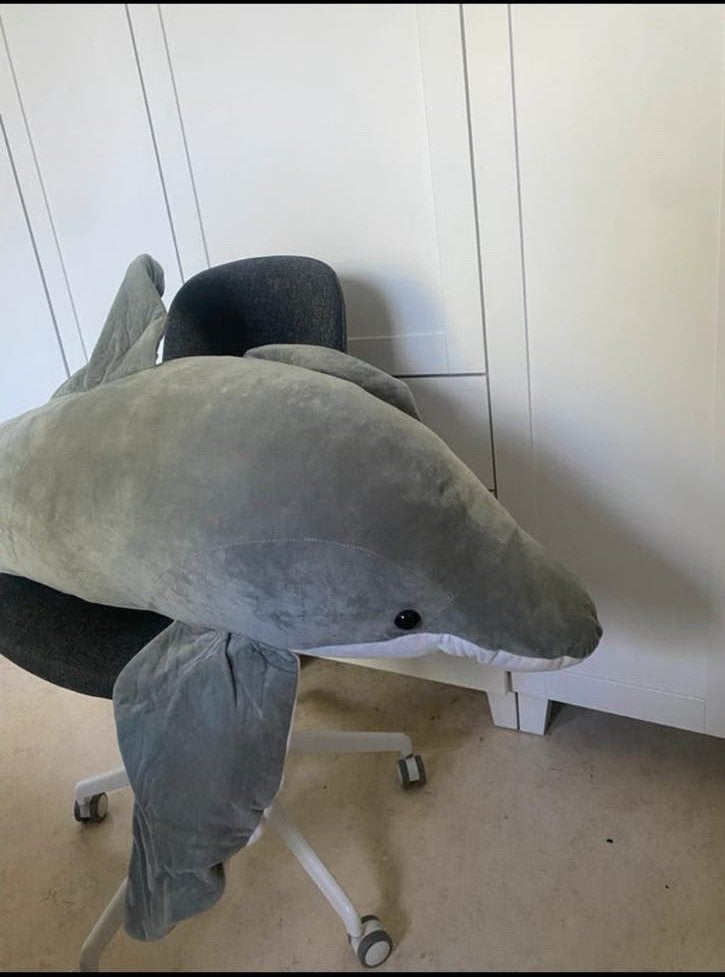 Grote grijze dolfijn knuffel van Vida XL, Overige typen, Grijs, Ophalen of Verzenden, Zo goed als nieuw