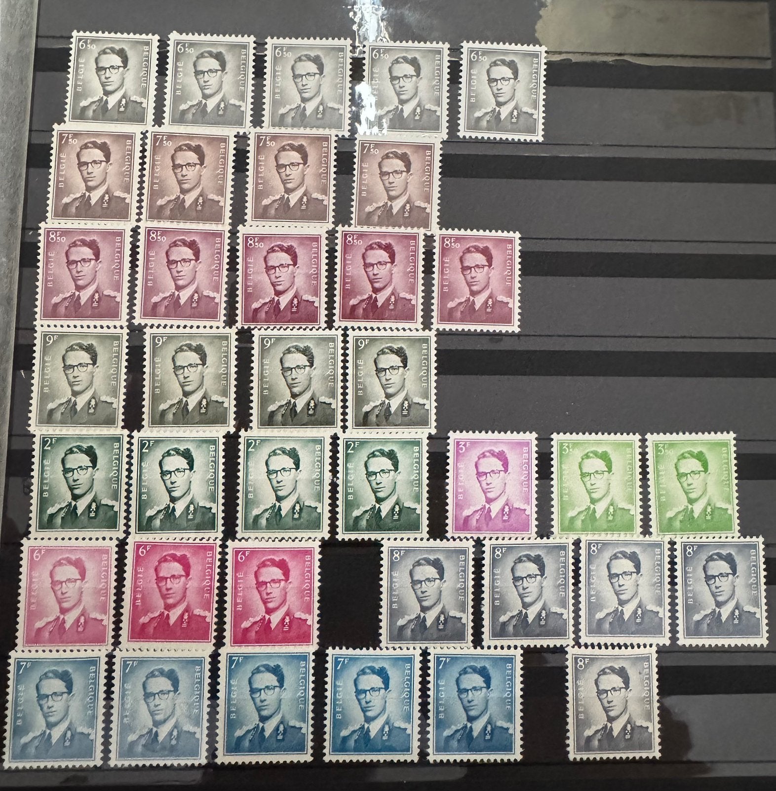 Lot de timbres MNH Roi Baudouin type Marchand, Enlèvement ou Envoi