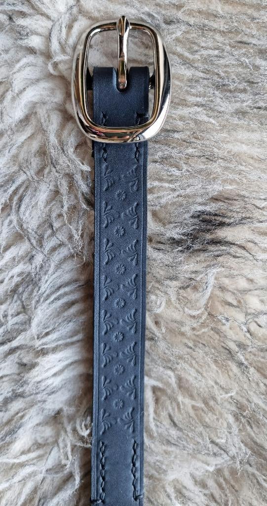 Mooie handgemaakte kwalitatief leren zwarte hondenhalsband, Dieren en Toebehoren, Ophalen of Verzenden, Handgemaakt, Nieuw