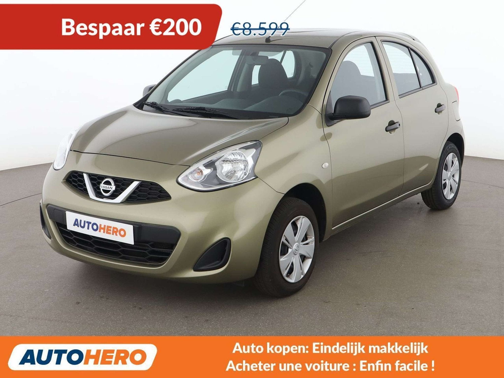 Nissan Micra 1.2 Acenta (bj 2016), Stof, Gebruikt, Zwart, 1054 kg