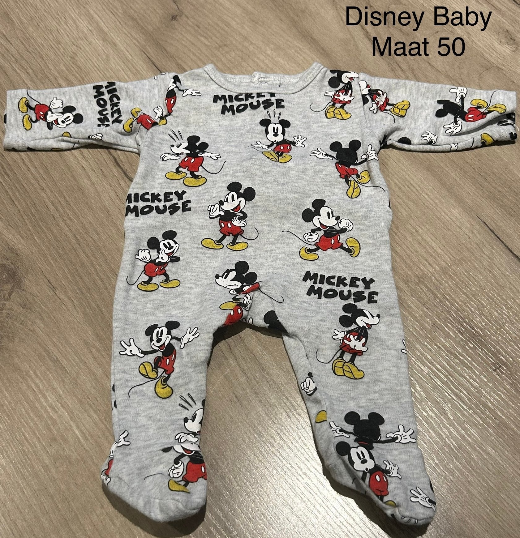Kruippakje Mickey Mouse (Disney Baby, maat 50), Kinderen en Baby's, Ophalen of Verzenden, Zo goed als nieuw, Pakje