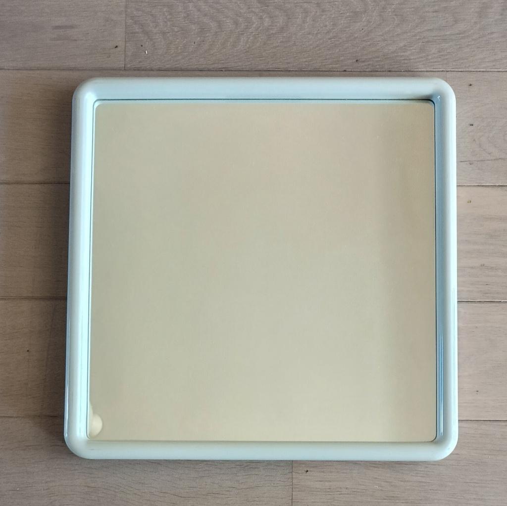 Vintage Spiegel Grijs, Ophalen, Minder dan 50 cm, Gebruikt, Vierkant