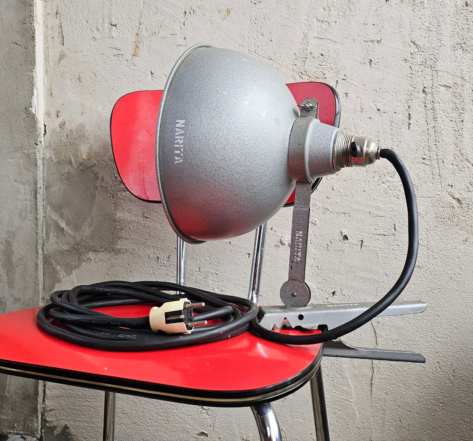 Lampe pince / spot industriel /Narita / Studio Photo 1960, Enlèvement ou Envoi, Industriel, Métal, E27 (grand)