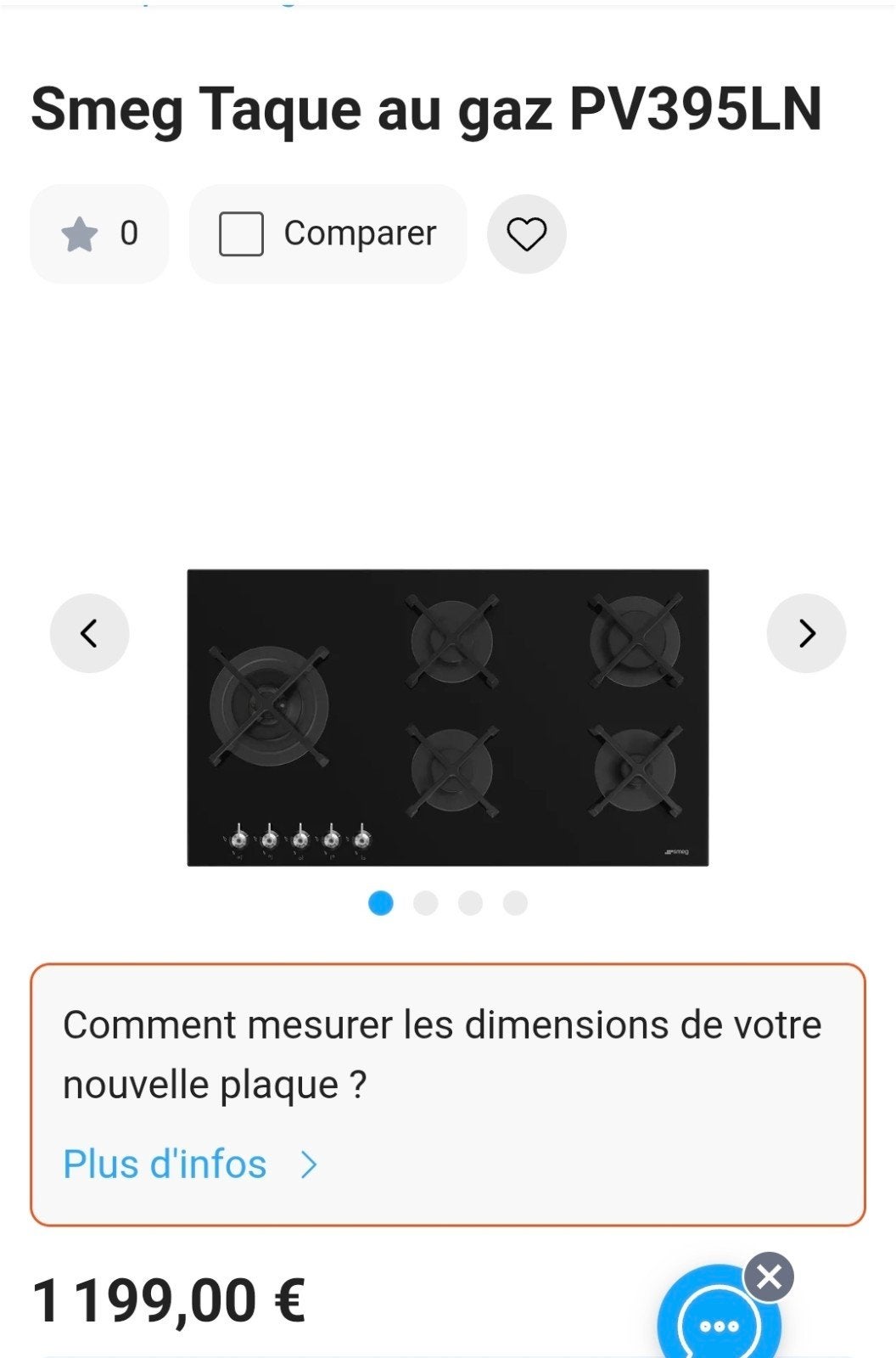 Taque au gaz SMEG 90CM NEUVE, Electroménager, Enlèvement, Neuf