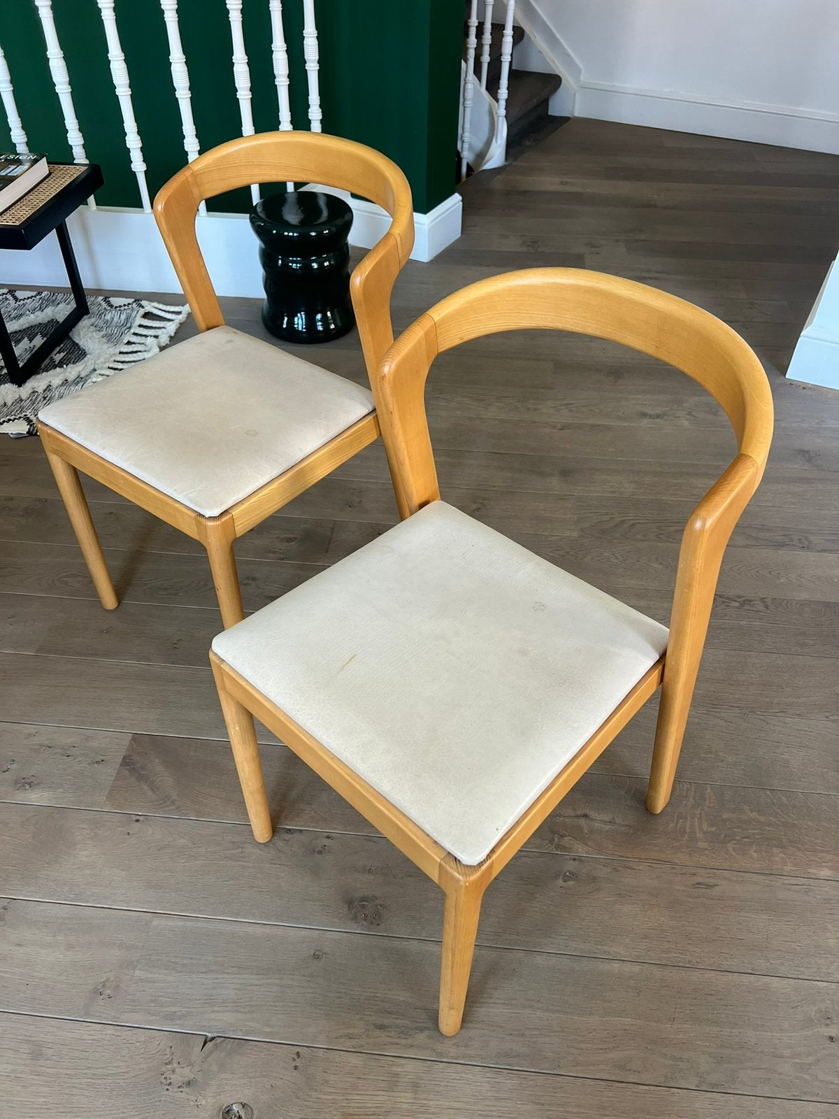 2 Horseshoe chairs, Maison & Meubles, Chaises, Deux, Enlèvement, Utilisé, Bois