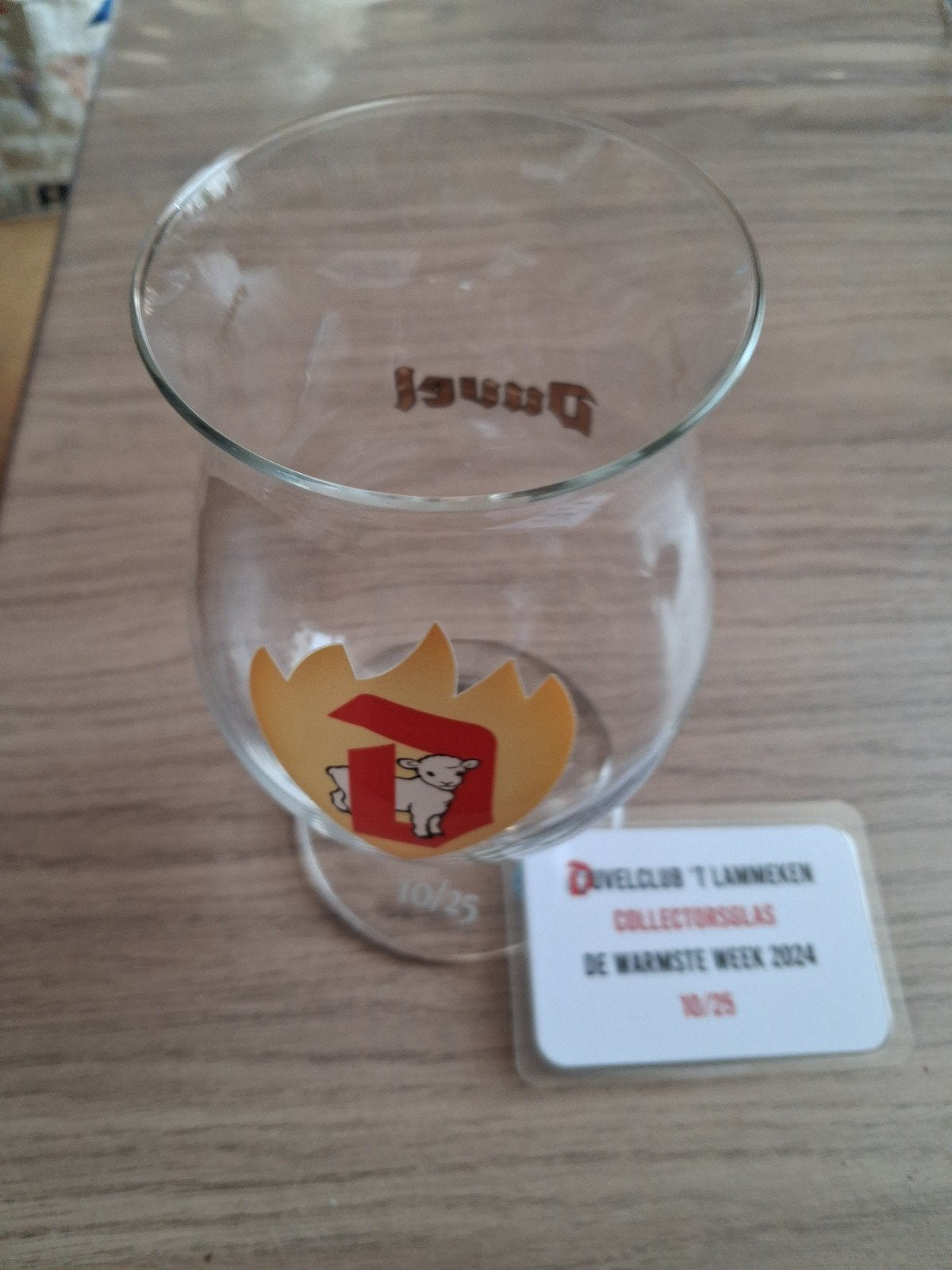 Duvel glas T'Lammeke De warmste week, Ophalen of Verzenden, Duvel