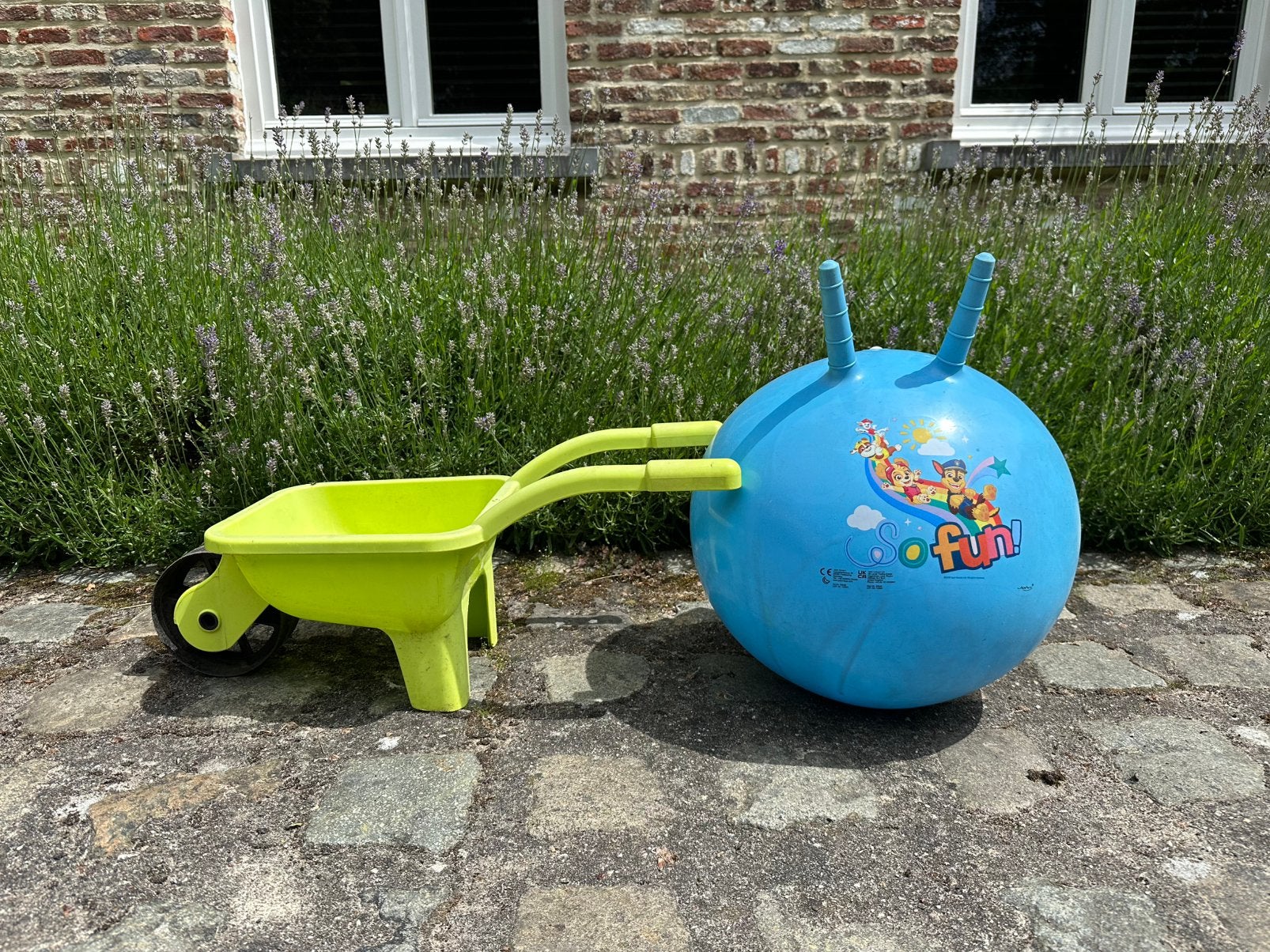 Springbal + kruiwagen, Enfants & Bébés, Jouets | Extérieur | Jouets en vrac, Enlèvement, Utilisé