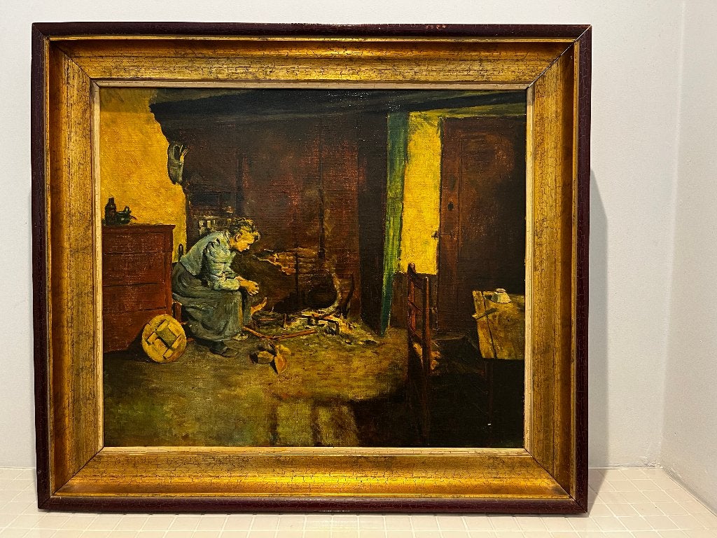 schilderij, Autres sujets, Peinture à l'huile, Enlèvement, Toile