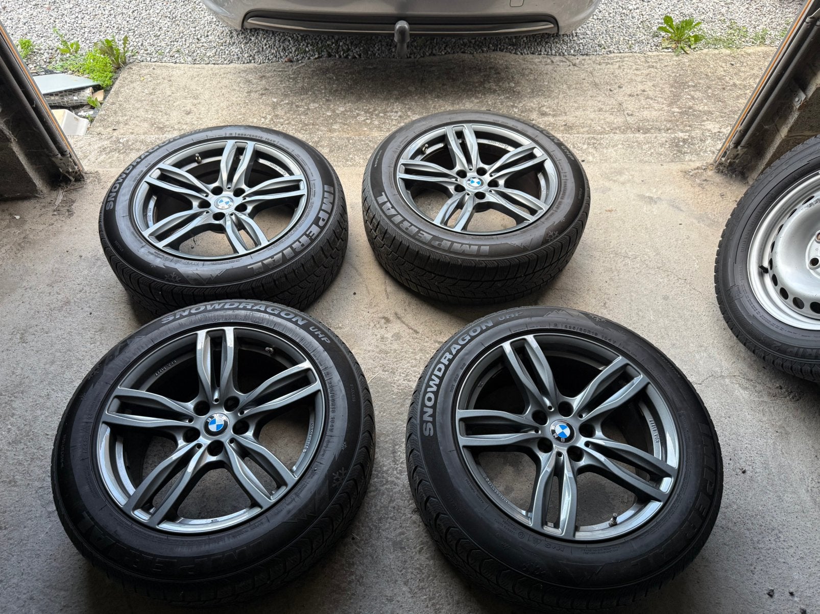 Wielen met 18 inch ET30 BMW x3 winterbanden, Ophalen, 18 inch, Gebruikt, Banden en Velgen