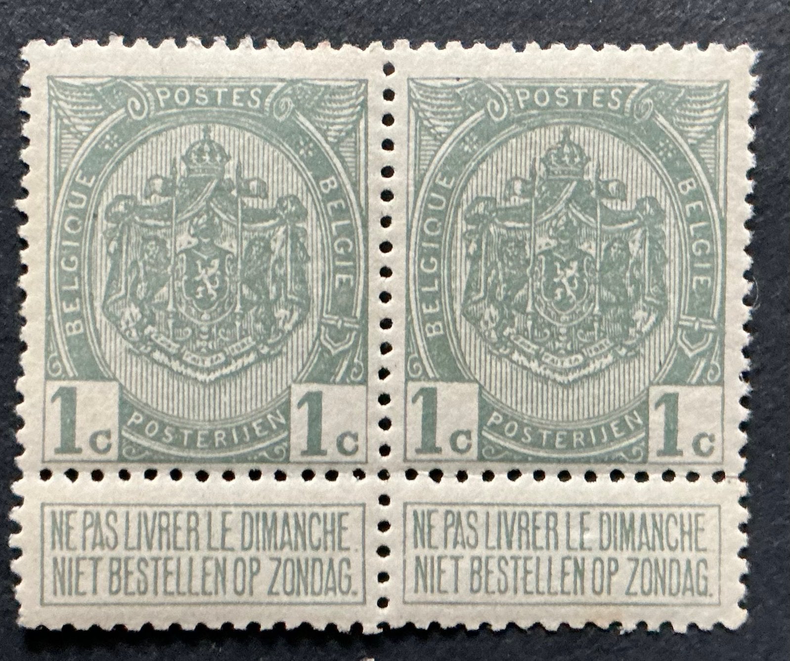 LOT 629. COB: 81A. ARMOIRIES. MNH. paire/ T.B., Neuf, Enlèvement ou Envoi, Non oblitéré, Gomme originale