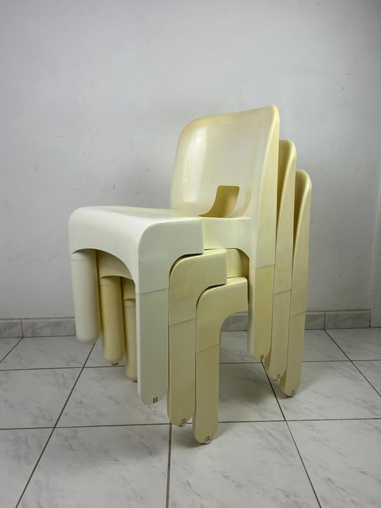3x vintage Universale stoel Joe Colombo Kartell setprijs, Kunststof, Gebruikt, Drie, Wit