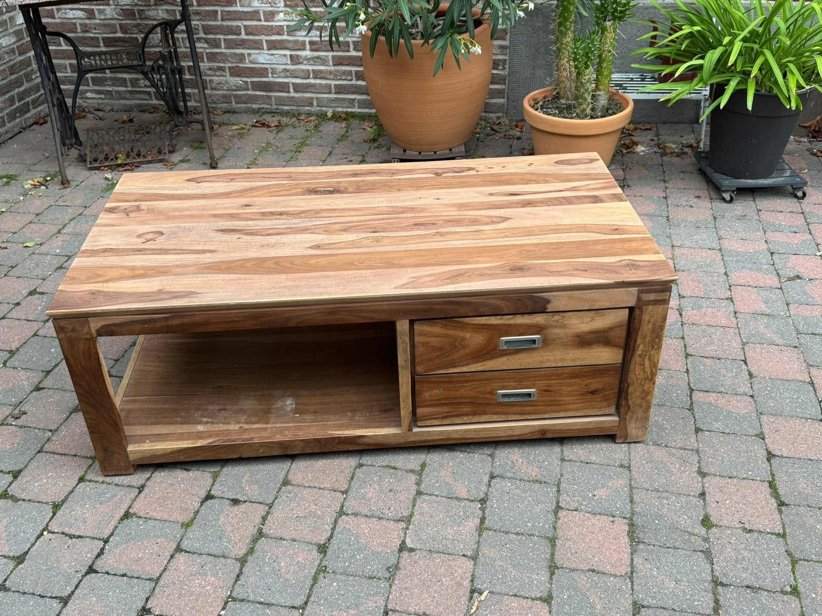 Mooie salontafel, Teck, Moins de 100 cm, Comme neuf, 100 à 150 cm