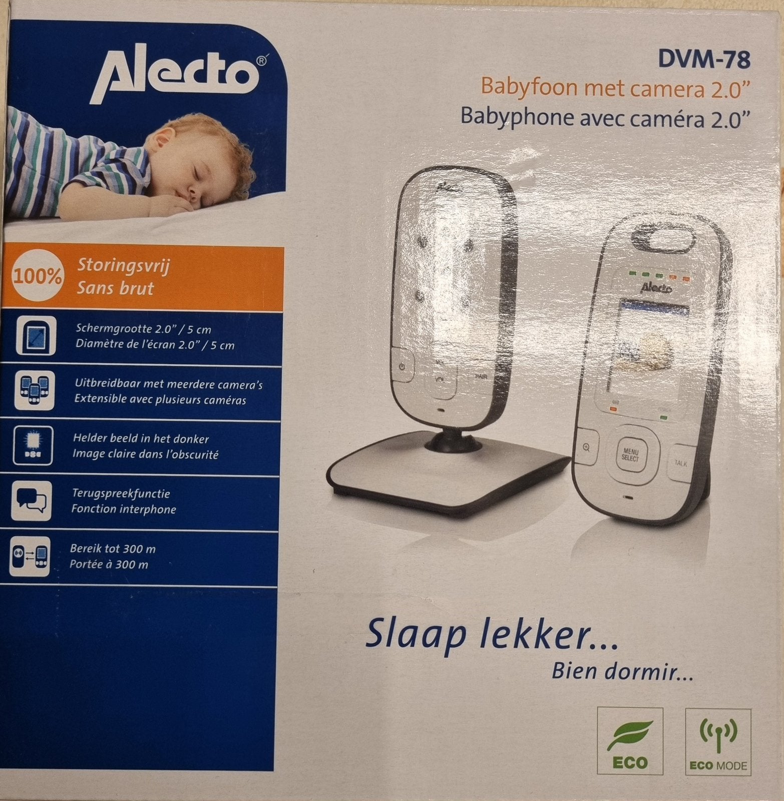 Nieuwe Babyphone ALECTO DVM 78 met camera 2.0, Kinderen en Baby's, Ophalen, Nieuw, 250 meter of meer, Camera