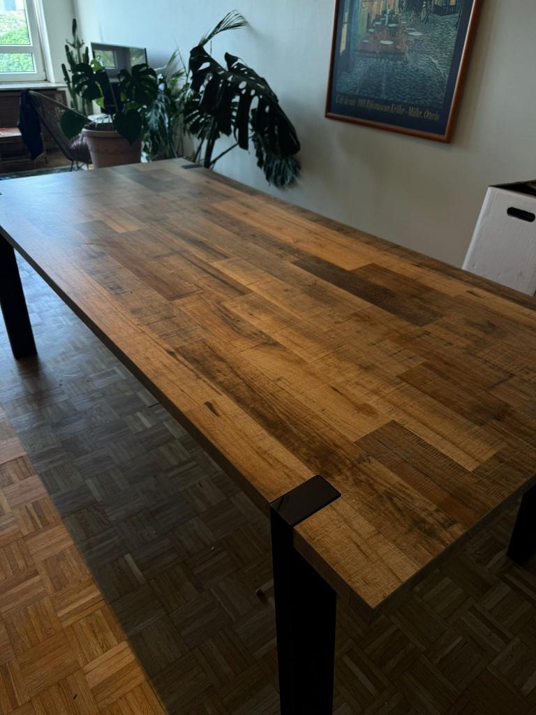 Eettafel van 2m20 op 1m, Huis en Inrichting, Ophalen, 100 tot 150 cm, 200 cm of meer, Zo goed als nieuw