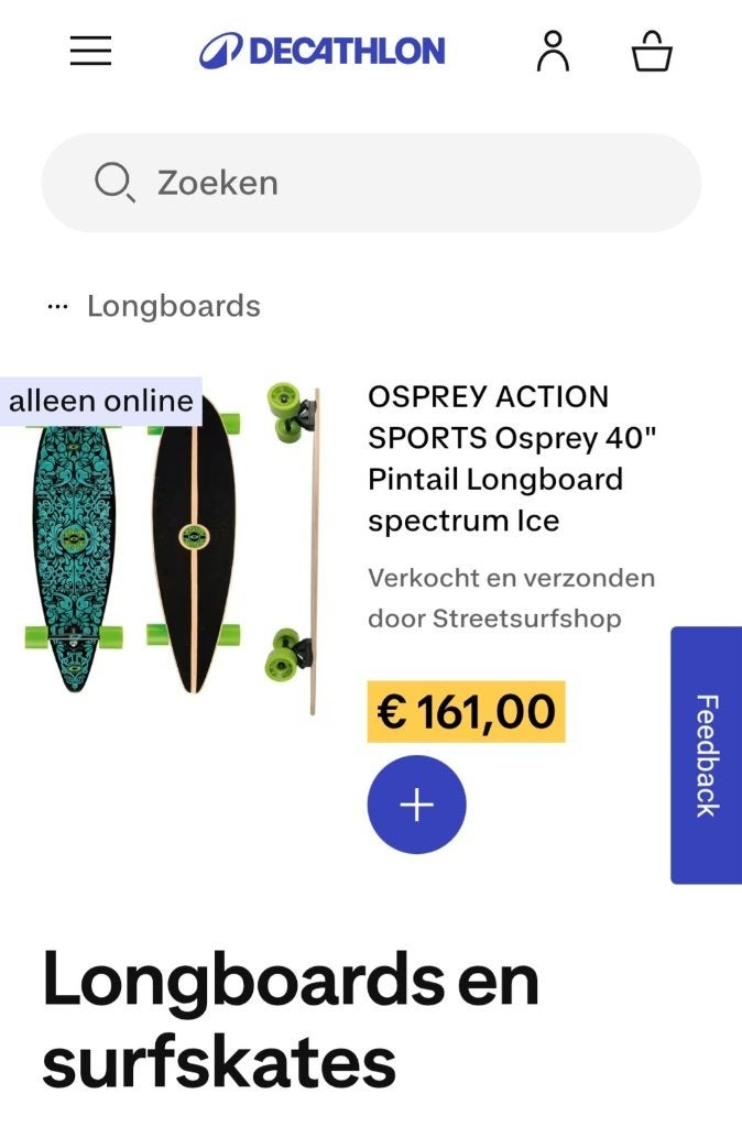 Longboard, Ophalen, Zo goed als nieuw, Skateboard, Longboard