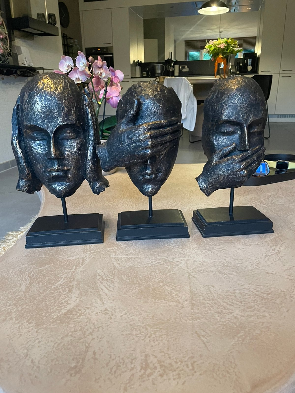 Prachtige set van 3 decoratieve beeldjes – €150, Ophalen, Klassiek
