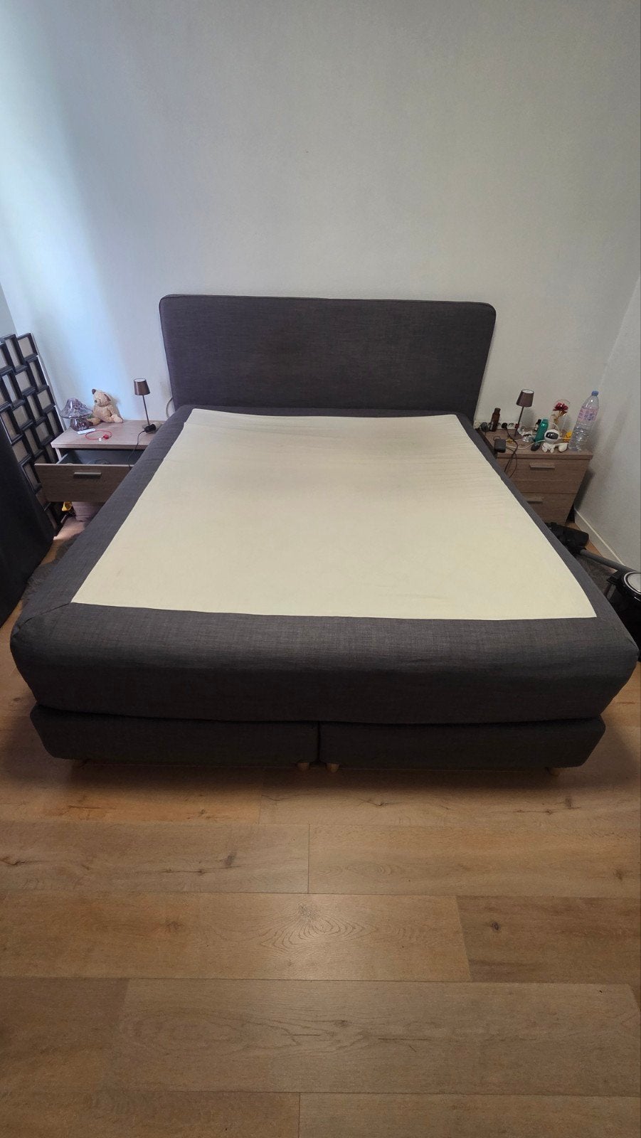 zeer nette boxspring, Ophalen, 210 cm, Tweepersoons, Zo goed als nieuw