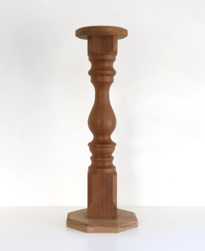 Vintage Piedestal - Houten Zuil /  Pilaar / Handwerk, Ophalen, Zo goed als nieuw