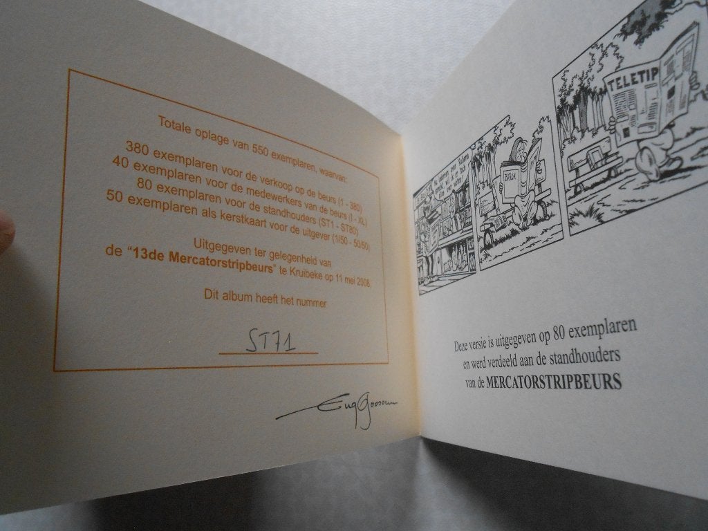 mercatorstripbeurs uitgaven 20d de dolle mina 1ste dr 2008., Eén stripboek, Nieuw, Ophalen of Verzenden, Eugeen Goossens