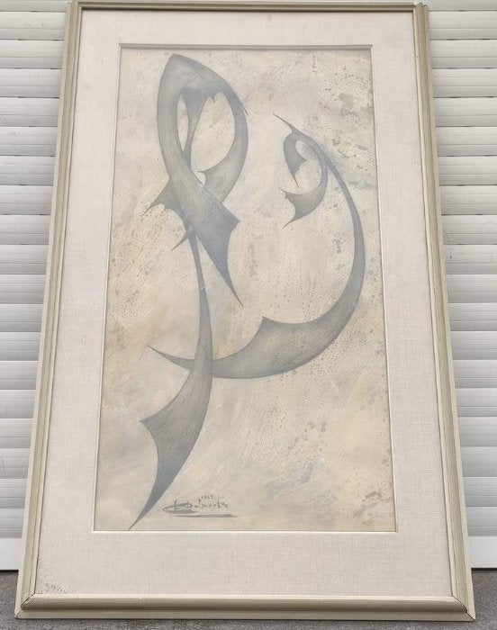 Dessin aquarelle signe Charles Delporte, Antiquités & Art, Enlèvement ou Envoi, Aquarelle