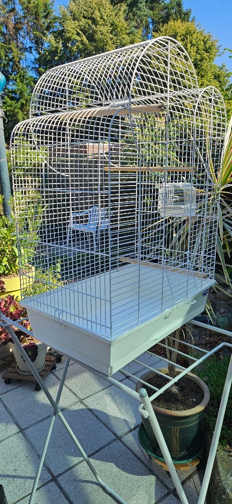 Vogelkooi, klein model, Ophalen, Zo goed als nieuw, Metaal, Vogelkooi