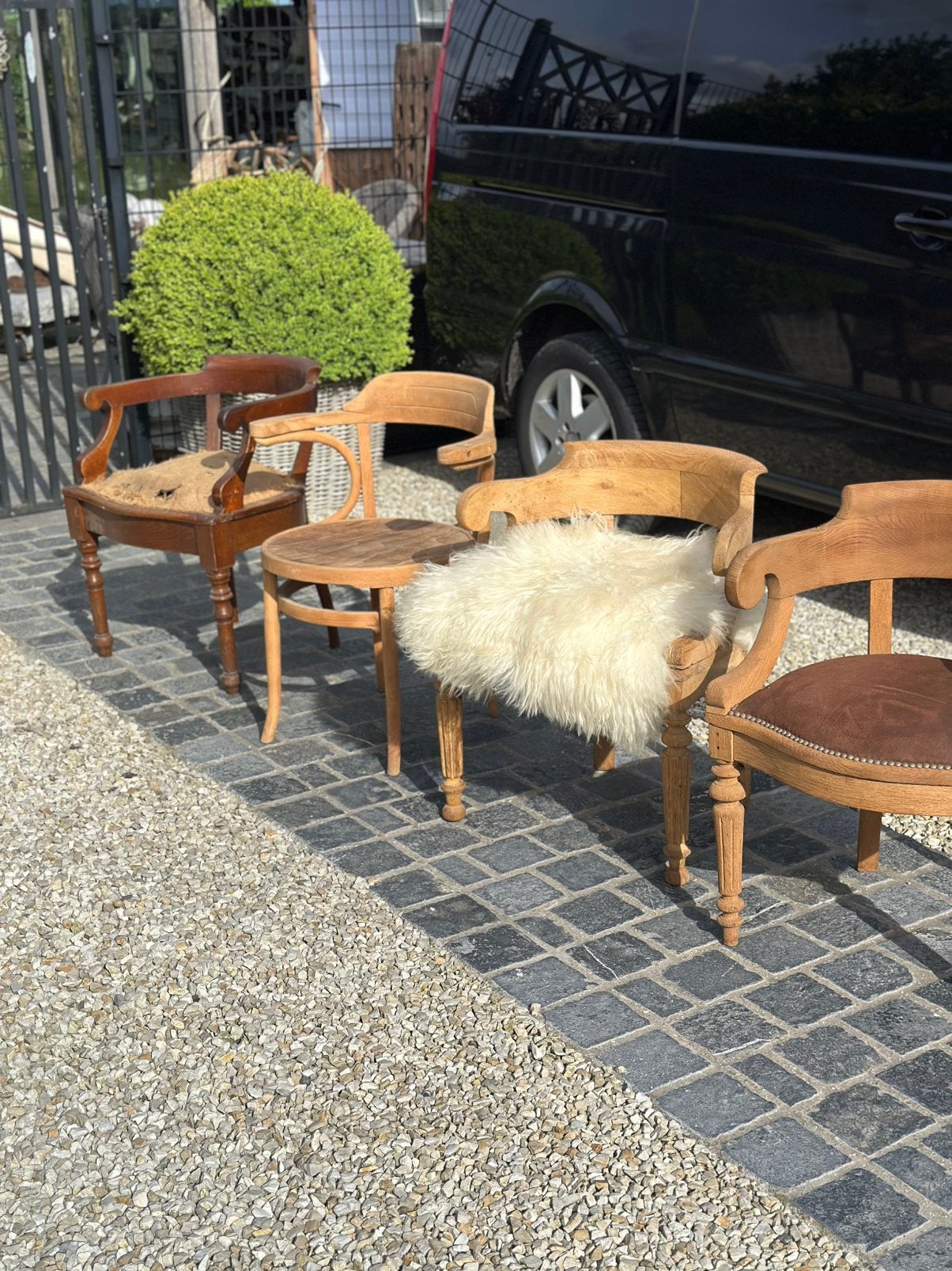 Eiken stoelen antieke armstoelen, Ophalen