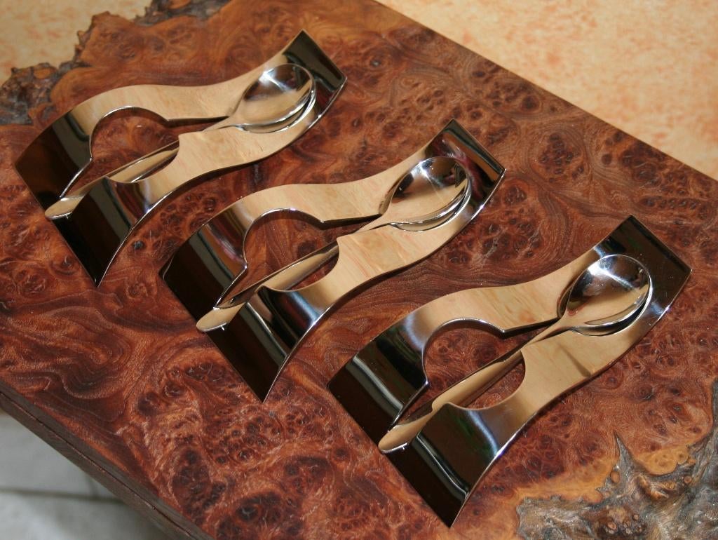 Set 3 vintage eierhouders met lepel (Karl Weis), Ophalen of Verzenden