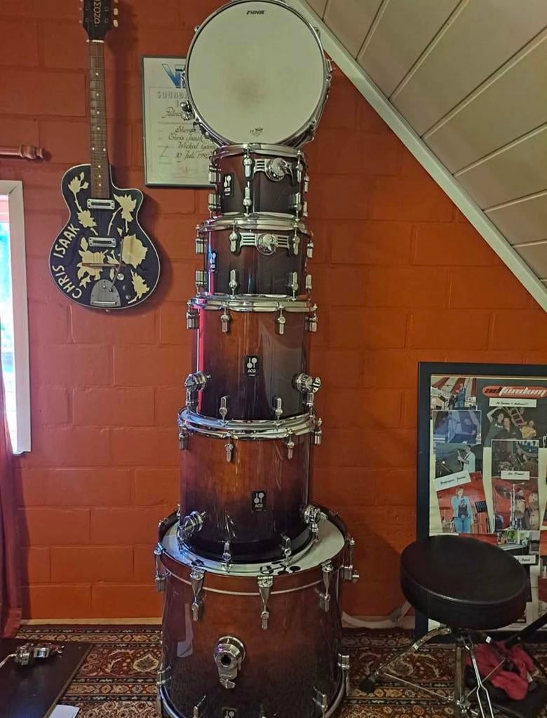 Sonor AQ2 Maple Shell drumset + symbalenset, Ophalen, Zo goed als nieuw, Sonor