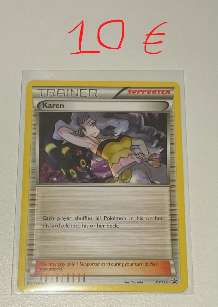 Karen (met umbreon cameo) XY177 Promo, Ophalen, Gebruikt, Losse kaart