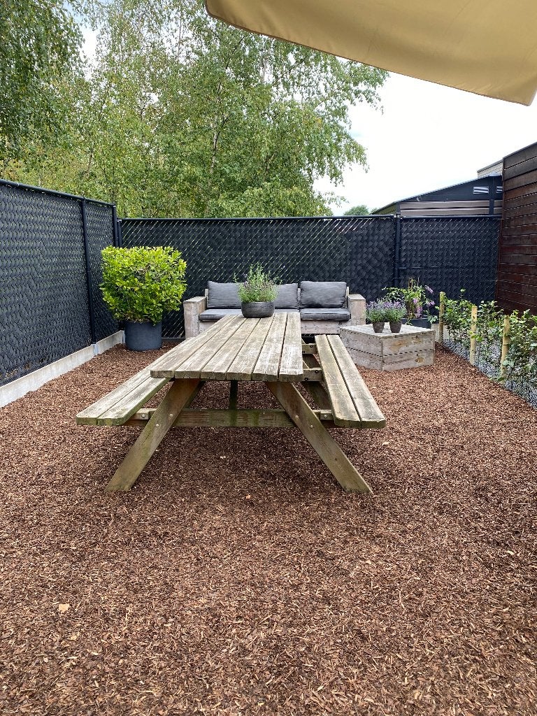 Picknicktafel, Tuin en Terras, Picknicktafels, Ophalen, Gebruikt, Rechthoekig, Hout