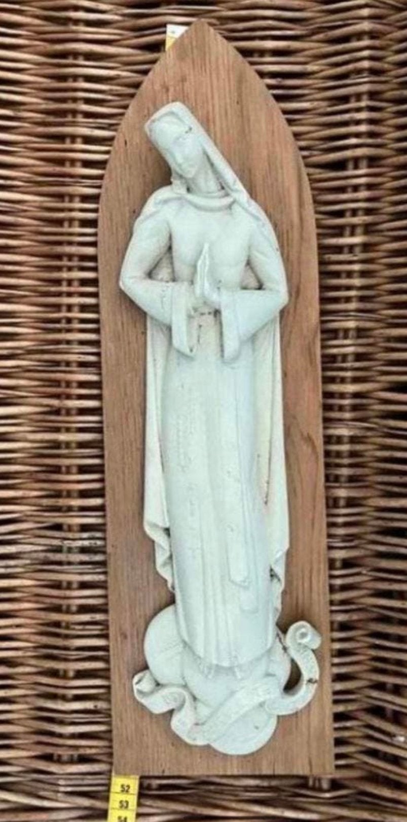 MARIA,DE ONBEVLEKTE ONTVANGENIS, ANTIEKE HANGER BESCHADIGD, Antiek en Kunst, Antiek | Religieuze voorwerpen, Ophalen of Verzenden