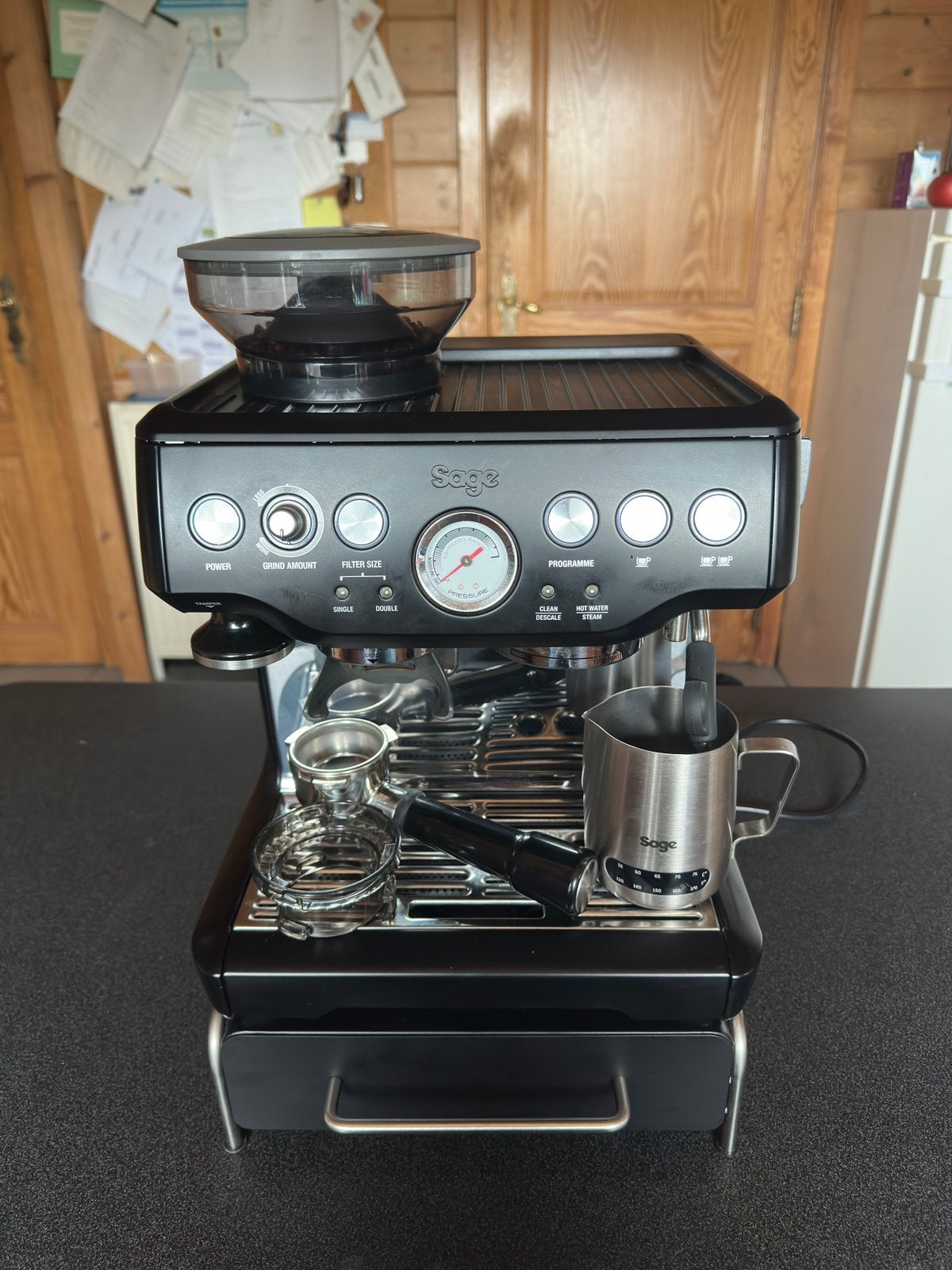 Sage Barista Express (Zwart), Enlèvement, Comme neuf