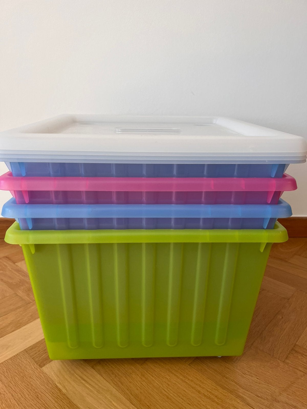 4 opbergbakken Ikea, Ophalen, Gebruikt