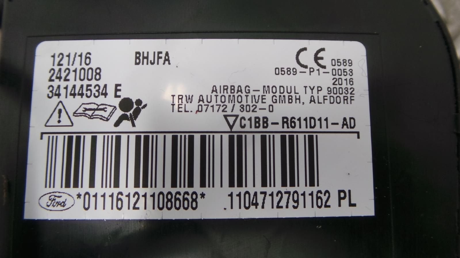 FORD FIESTA Duratec  AIRBAG LINKS 2016, Ophalen of Verzenden, Gebruikt, ARN erkend