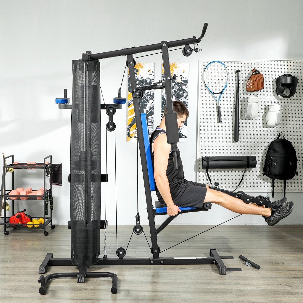 Station de Musculation Multifonction 65 kg - Banc & Poulies, Neuf, Autres types, Autres matériaux, Dos