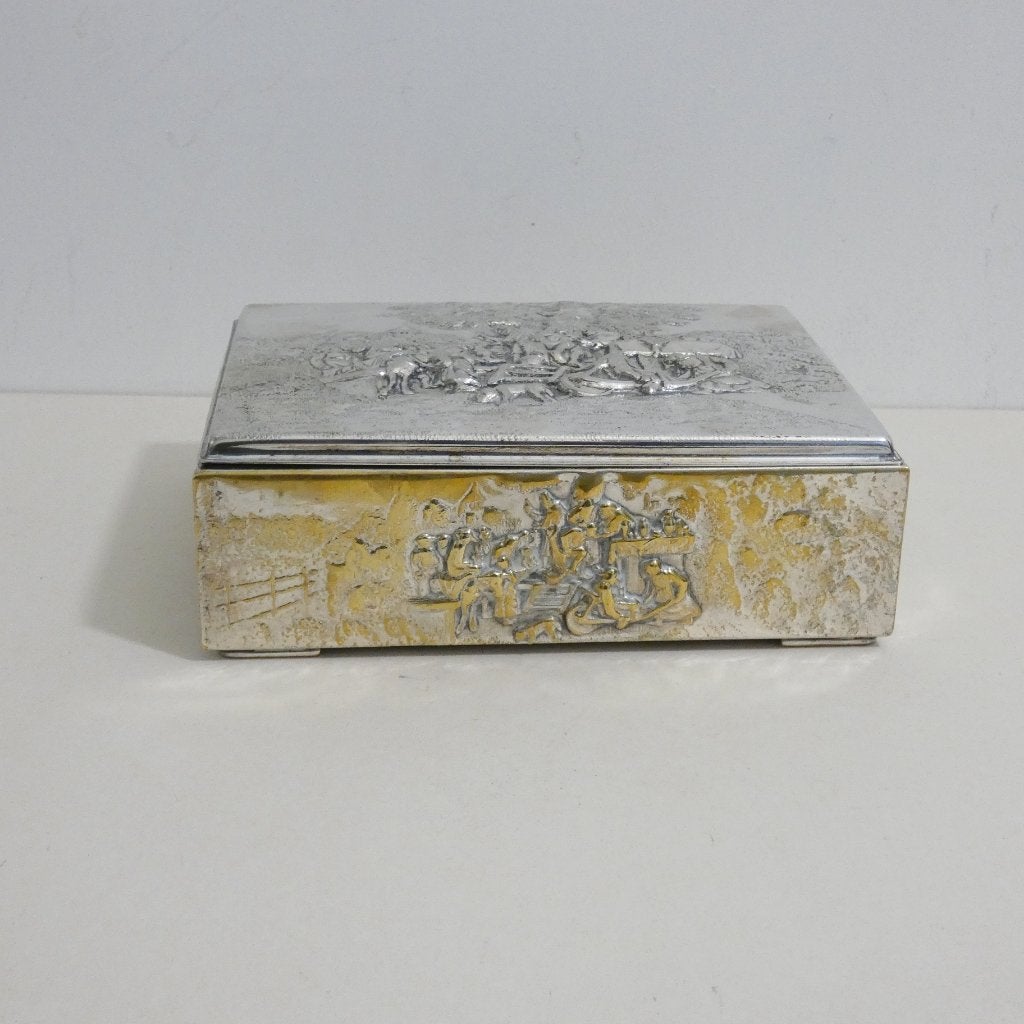 Silver plated box - Denmark gemerkt [430], Antiquités & Art, Enlèvement ou Envoi
