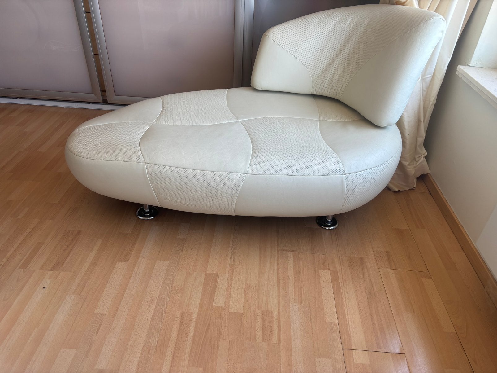 Fauteuil design en cuir de Leolux, 150 à 200 cm, Comme neuf, Enlèvement, Cuir